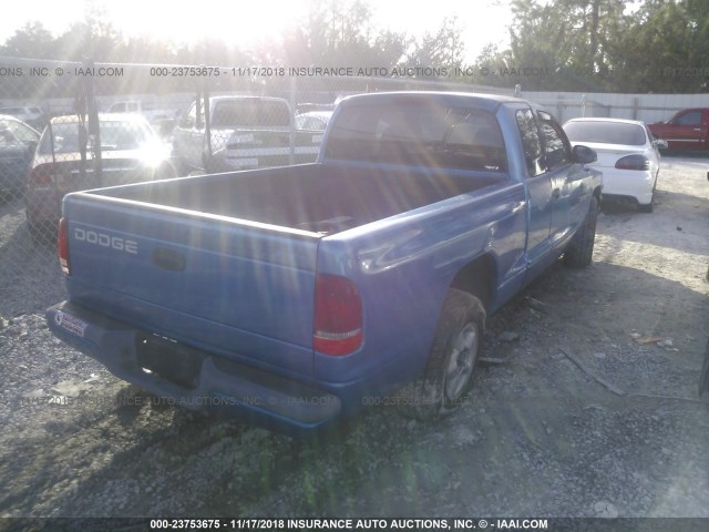 1B7GL22X7YS742603 - 2000 DODGE DAKOTA BLUE photo 6