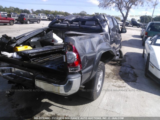 3TMJU4GN5FM190188 - 2015 TOYOTA TACOMA DOUBLE CAB PRERUNNER GRAY photo 4