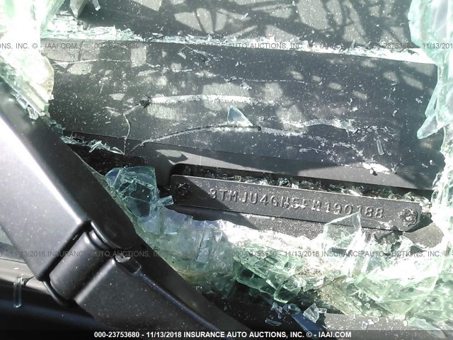 3TMJU4GN5FM190188 - 2015 TOYOTA TACOMA DOUBLE CAB PRERUNNER GRAY photo 9