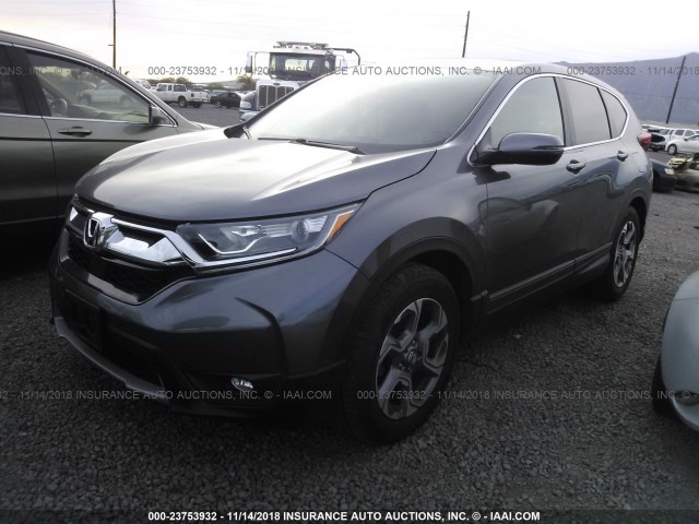 2HKRW1H8XHH507282 - 2017 HONDA CR-V EXL GRAY photo 2