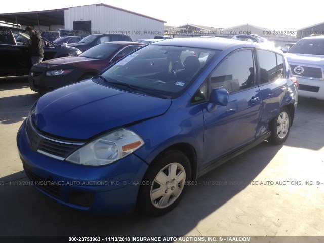 3N1BC13E67L449874 - 2007 NISSAN VERSA S/SL BLUE photo 2