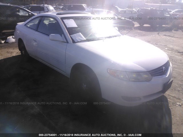 2T1CE22P53C021568 - 2003 TOYOTA CAMRY SOLARA SE WHITE photo 1