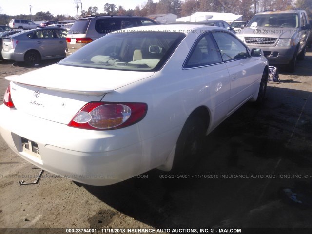 2T1CE22P53C021568 - 2003 TOYOTA CAMRY SOLARA SE WHITE photo 4