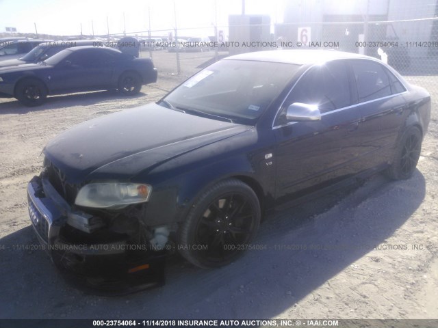 WAUGL78E26A094865 - 2006 AUDI S4 QUATTRO Dark Blue photo 2