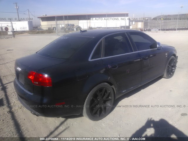 WAUGL78E26A094865 - 2006 AUDI S4 QUATTRO Dark Blue photo 4