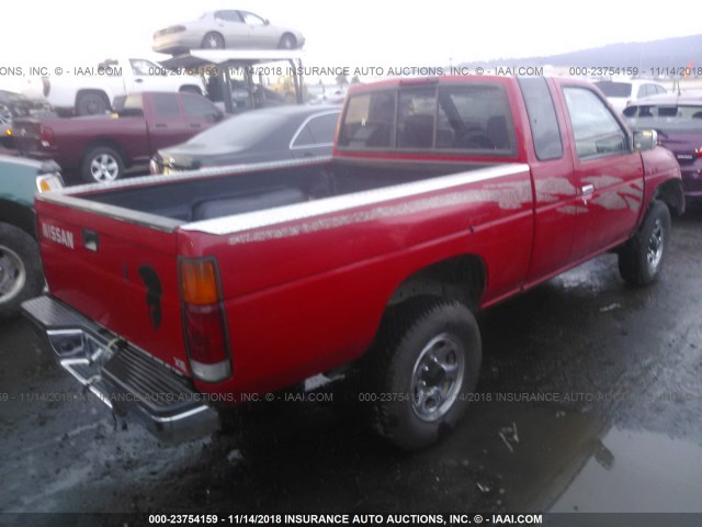 1N6SD16Y5SC327539 - 1995 NISSAN TRUCK KING CAB XE RED photo 4