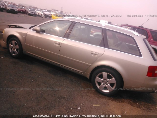 WAUVT64B13N062393 - 2003 AUDI A6 3.0 AVANT QUATTRO TAN photo 3