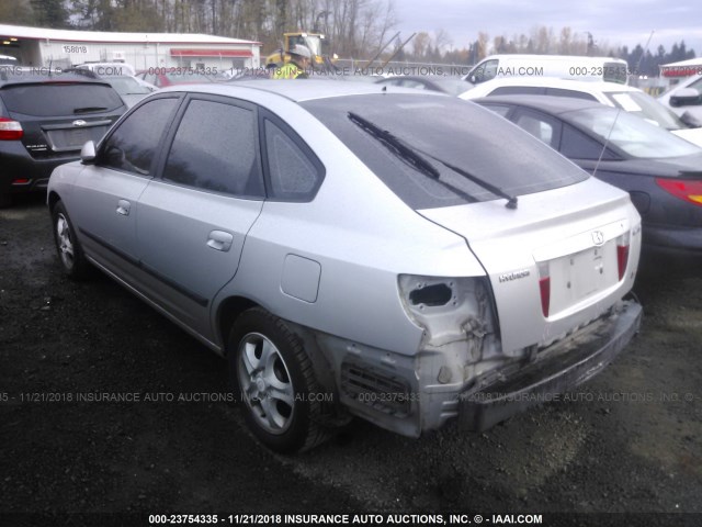 KMHDN55D52U064876 - 2002 HYUNDAI ELANTRA GLS/GT SILVER photo 3