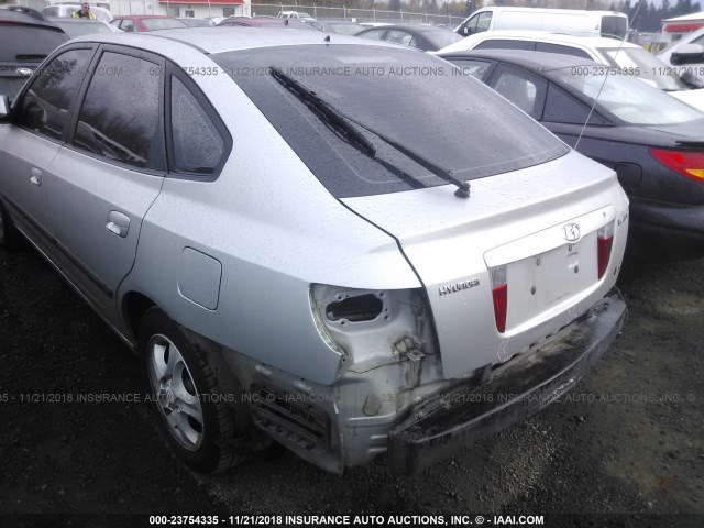 KMHDN55D52U064876 - 2002 HYUNDAI ELANTRA GLS/GT SILVER photo 6