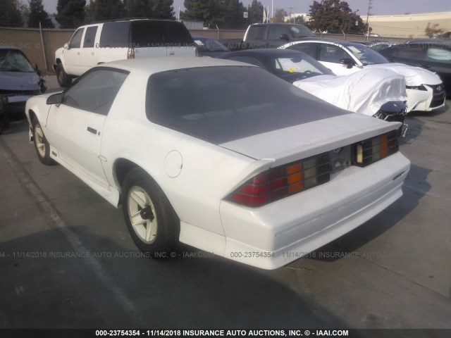 1G1FP23T2ML138904 - 1991 CHEVROLET CAMARO RS WHITE photo 3