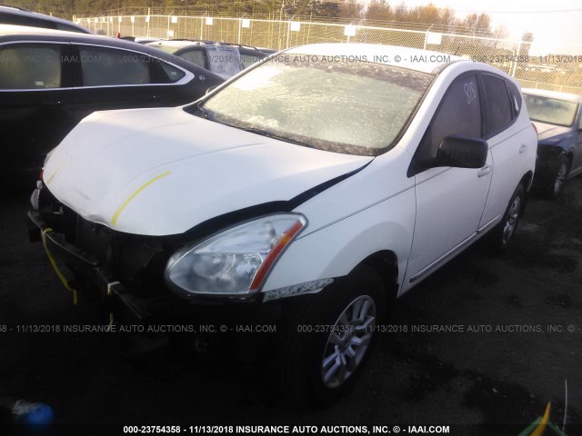 JN8AS5MT8DW024408 - 2013 NISSAN ROGUE S/SV WHITE photo 2