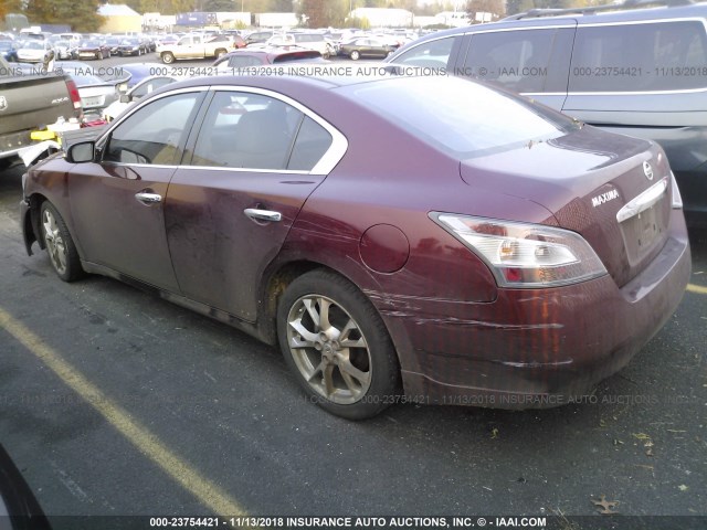 1N4AA5AP5DC809630 - 2013 NISSAN MAXIMA S/SV RED photo 3