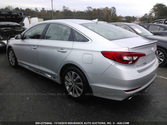 5NPE34AFXGH420174 - 2016 HYUNDAI SONATA SPORT/LIMITED SILVER photo 3