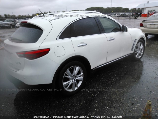 JN8CS1MU6EM450170 - 2014 INFINITI QX70 WHITE photo 4