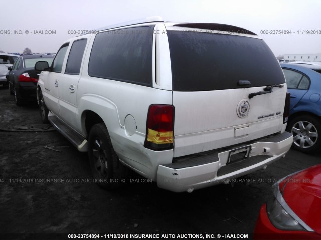 3GYFK66N55G102661 - 2005 CADILLAC ESCALADE ESV WHITE photo 3