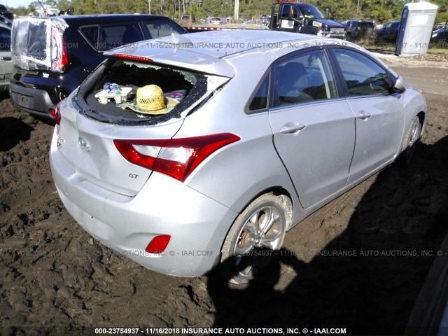 KMHD35LEXDU044224 - 2013 HYUNDAI ELANTRA GT SILVER photo 4