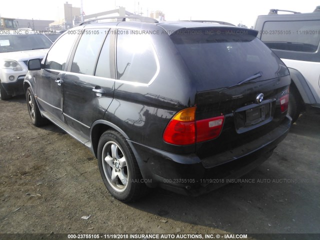 WBAFB33581LH10969 - 2001 BMW X5 4.4I BLACK photo 3