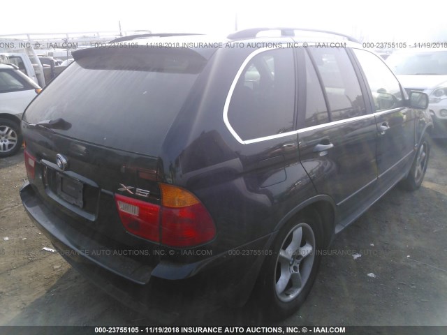 WBAFB33581LH10969 - 2001 BMW X5 4.4I BLACK photo 4