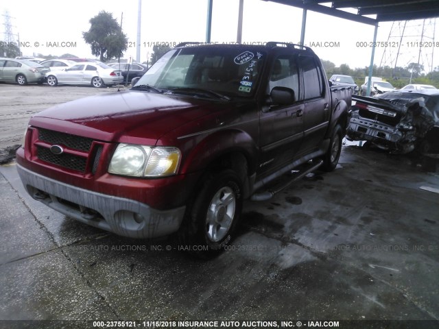 1FMZU77E11UA31544 - 2001 FORD EXPLORER SPORT TR  RED photo 2