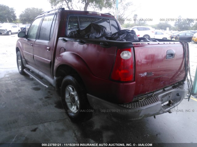 1FMZU77E11UA31544 - 2001 FORD EXPLORER SPORT TR  RED photo 3