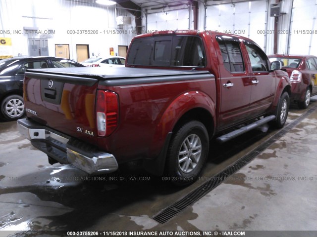 1N6AD0EV1HN747423 - 2017 NISSAN FRONTIER S/SV/SL/PRO-4X RED photo 4