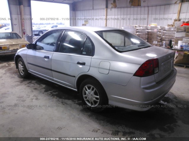 1HGES16324L020649 - 2004 HONDA CIVIC DX VP SILVER photo 3