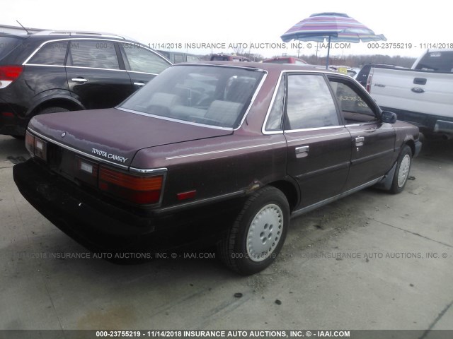 JT2SV21E2K3329406 - 1989 TOYOTA CAMRY DLX RED photo 4