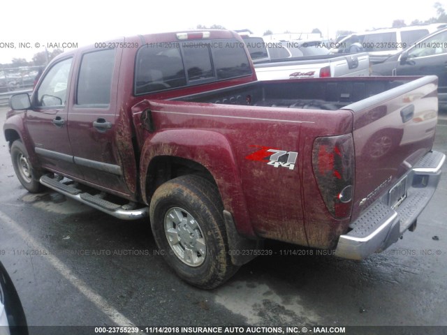 1GCDT136448142566 - 2004 CHEVROLET COLORADO BURGUNDY photo 3