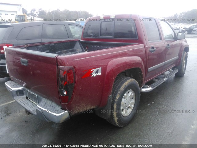 1GCDT136448142566 - 2004 CHEVROLET COLORADO BURGUNDY photo 4