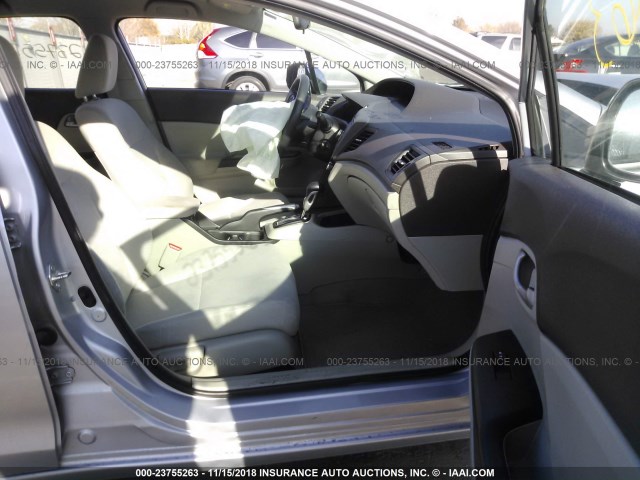 2HGFB2F53CH570725 - 2012 HONDA CIVIC SILVER photo 5