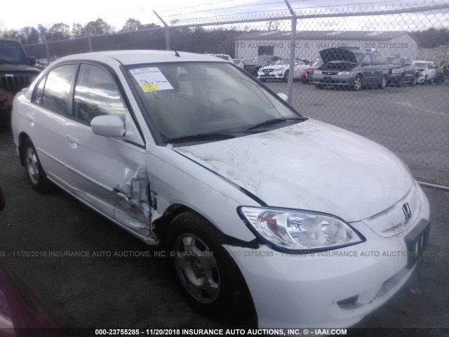 JHMES966X5S023103 - 2005 HONDA CIVIC HYBRID WHITE photo 1