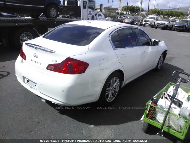 JN1CV6AP7CM622804 - 2012 INFINITI G37 SPORT WHITE photo 4