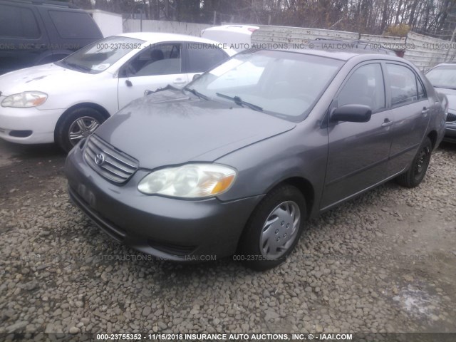 2T1BR32E23C128131 - 2003 TOYOTA COROLLA CE/LE/S GRAY photo 2