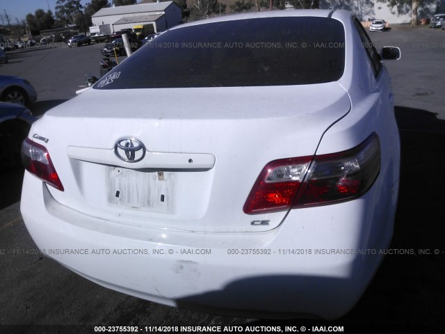 4T1BE46K47U577073 - 2007 TOYOTA CAMRY NEW GENERAT CE/LE/XLE/SE WHITE photo 6