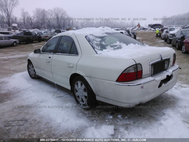 1LNHM86SX5Y620051 - 2005 LINCOLN LS WHITE photo 3