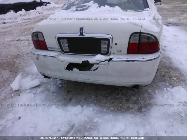 1LNHM86SX5Y620051 - 2005 LINCOLN LS WHITE photo 6