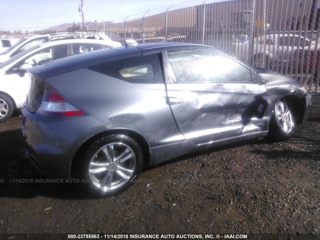 JHMZF1D43DS003184 - 2013 HONDA CR-Z GRAY photo 4