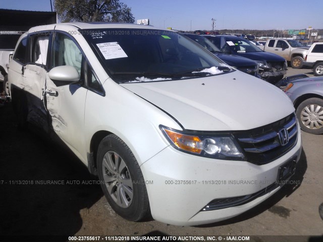 5FNRL5H68FB001282 - 2015 HONDA ODYSSEY EXL WHITE photo 1