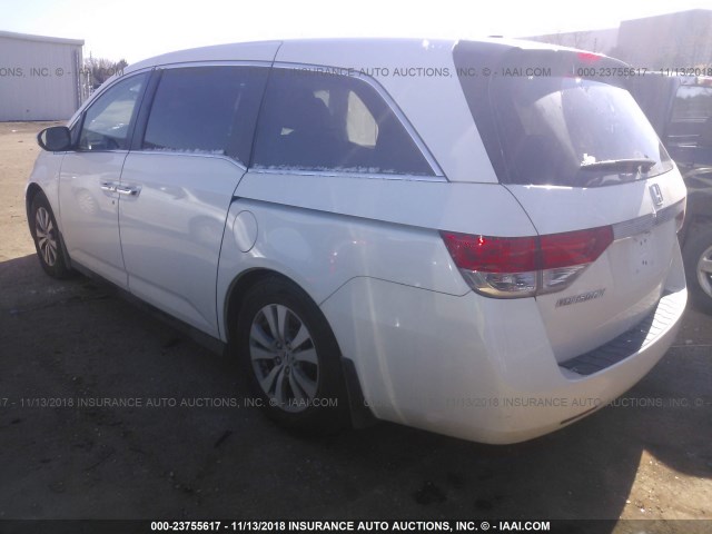 5FNRL5H68FB001282 - 2015 HONDA ODYSSEY EXL WHITE photo 3