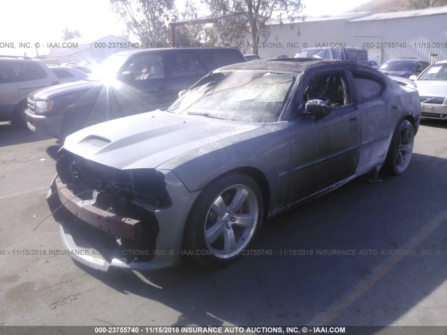 2B3KA73W26H341307 - 2006 DODGE CHARGER SRT-8 GRAY photo 2