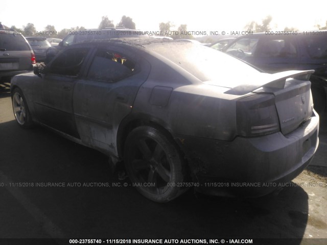 2B3KA73W26H341307 - 2006 DODGE CHARGER SRT-8 GRAY photo 3