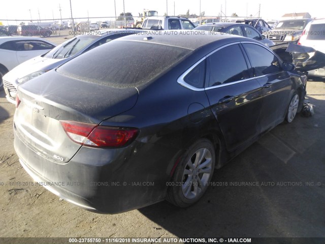 1C3CCCAB3FN559810 - 2015 CHRYSLER 200 LIMITED GRAY photo 4