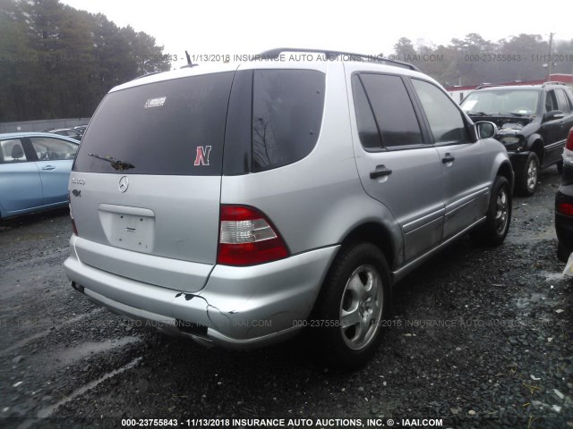 4JGAB57E14A493809 - 2004 MERCEDES-BENZ ML 350 SILVER photo 4