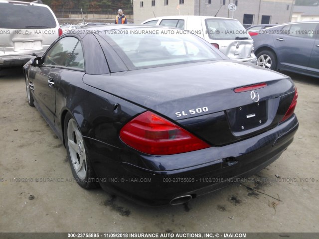 WDBSK75F05F092769 - 2005 MERCEDES-BENZ SL BLUE photo 3