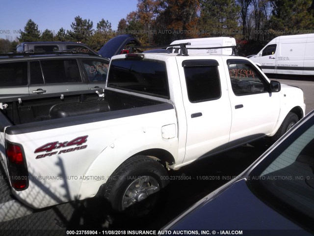 1N6ED27Y54C442646 - 2004 NISSAN FRONTIER CREW CAB XE V6 WHITE photo 4