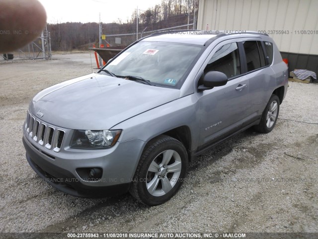 1C4NJDBB1HD106406 - 2017 JEEP COMPASS SPORT SILVER photo 2