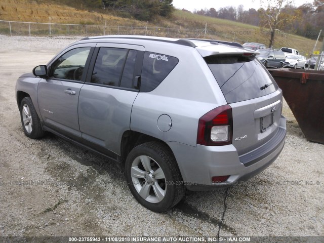 1C4NJDBB1HD106406 - 2017 JEEP COMPASS SPORT SILVER photo 3