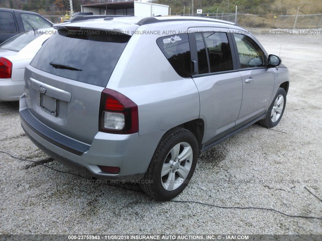 1C4NJDBB1HD106406 - 2017 JEEP COMPASS SPORT SILVER photo 4