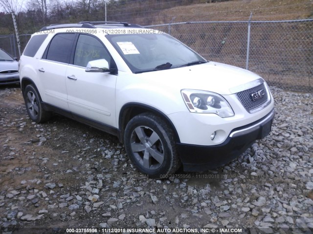 1GKKRSED9BJ133346 - 2011 GMC ACADIA SLT-2 WHITE photo 1