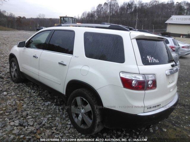 1GKKRSED9BJ133346 - 2011 GMC ACADIA SLT-2 WHITE photo 3